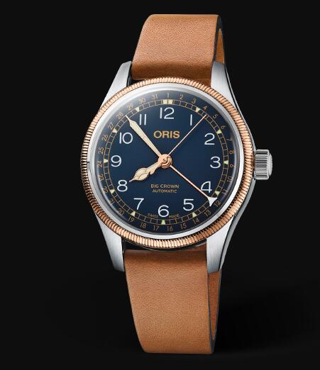 Review Oris Aviation Big Crown Pointer Date 36MM Replica Watch 01 754 7749 4365-07 5 17 66G - Click Image to Close